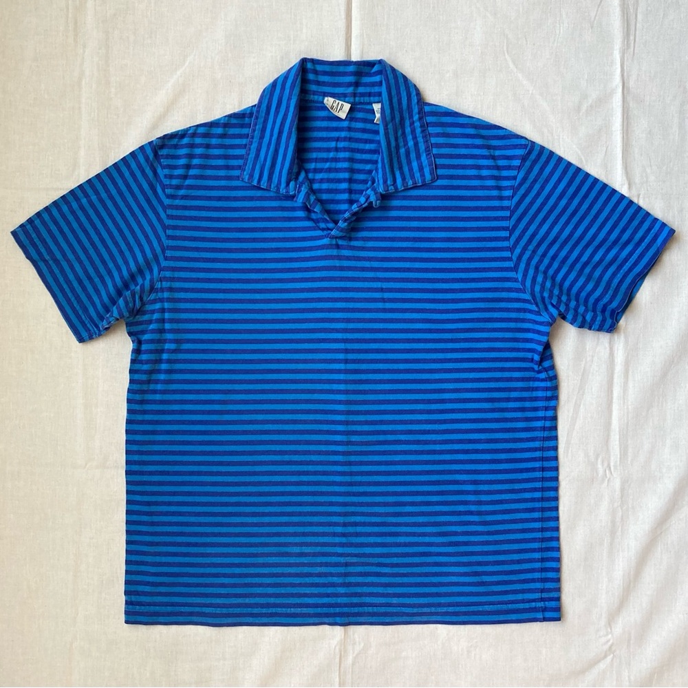 Vintage GAP Polo Blue Striped | Size S